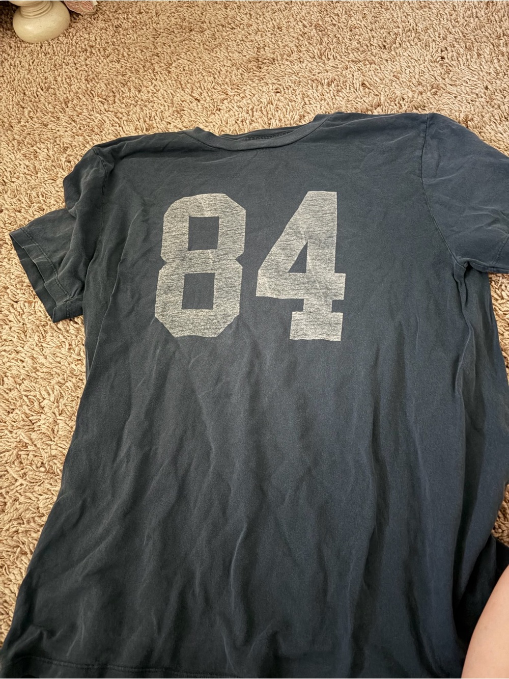 Brandy Melville Dark Gray Short-Sleeve Tee with '84' Graphic